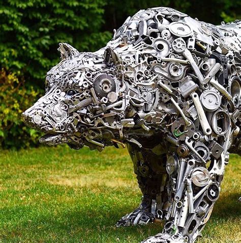 sheet metal welded animals|scrap metal animal sculptures.